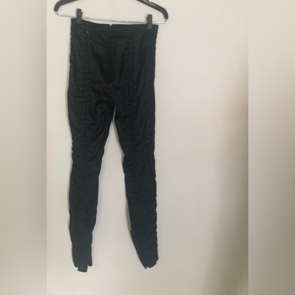 House of CB London Sexy Elegant Black Satin leggings Pants Size XS